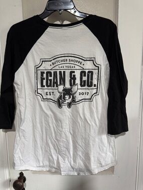Eagan & Co Black & White Raglan Baseball Shirt